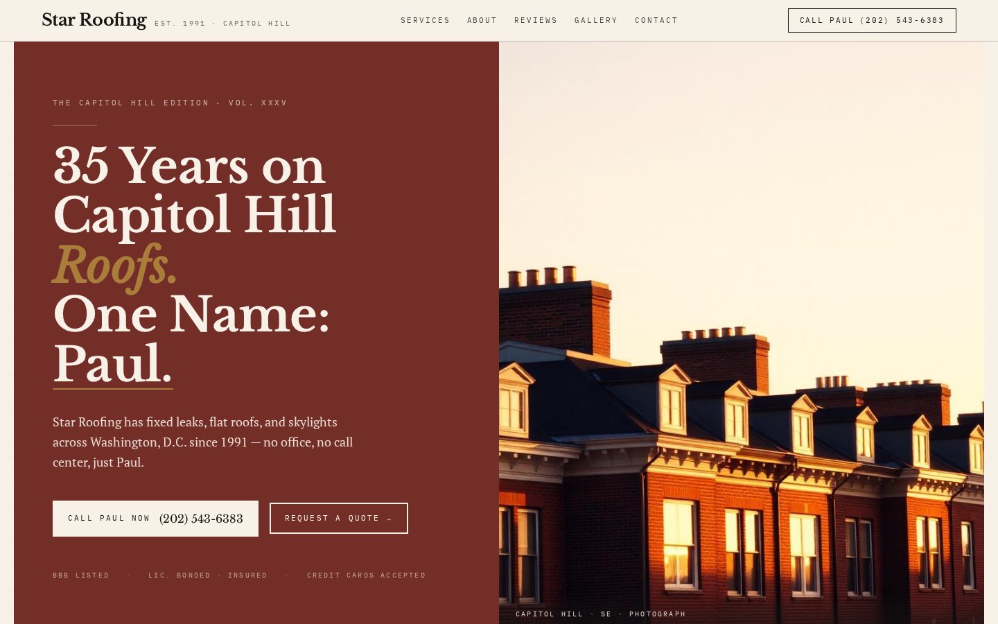 Star Roofing — Roofing website concept by MROKX