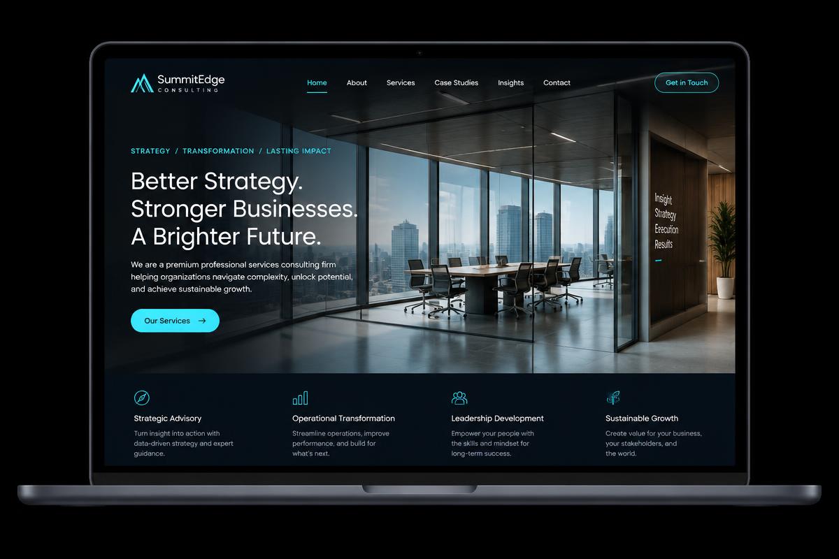 Professional Services sample website by MROKX