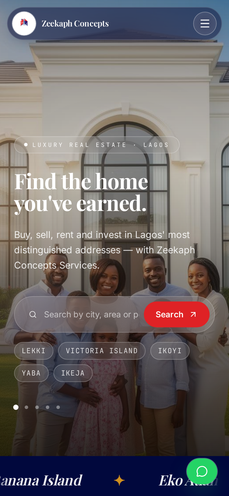 Zeekaph Concepts Services mobile website view